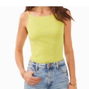 NEW Vince Camuto Womens XL Ribbed Sleeveless Sweater Tank Top Key Lime
